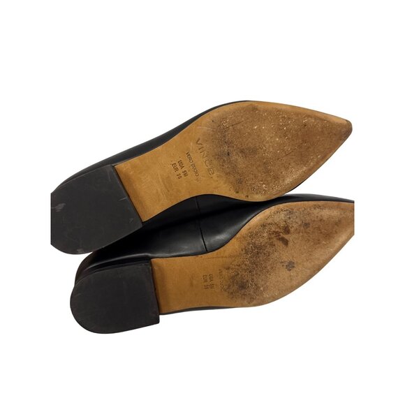 Vince Isabel Women's Shoes Pump Black Leather Pointed Slip On Office Size 5 - Picture 7 of 8